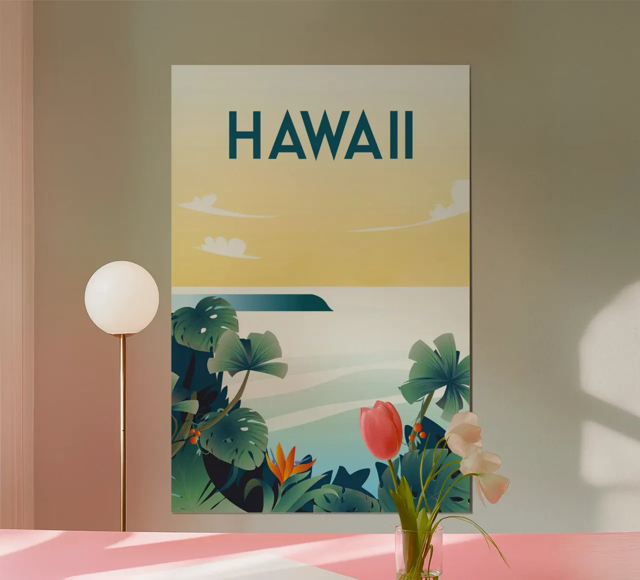 Hawaii poster con telaio in alluminio da Wendy Wharton