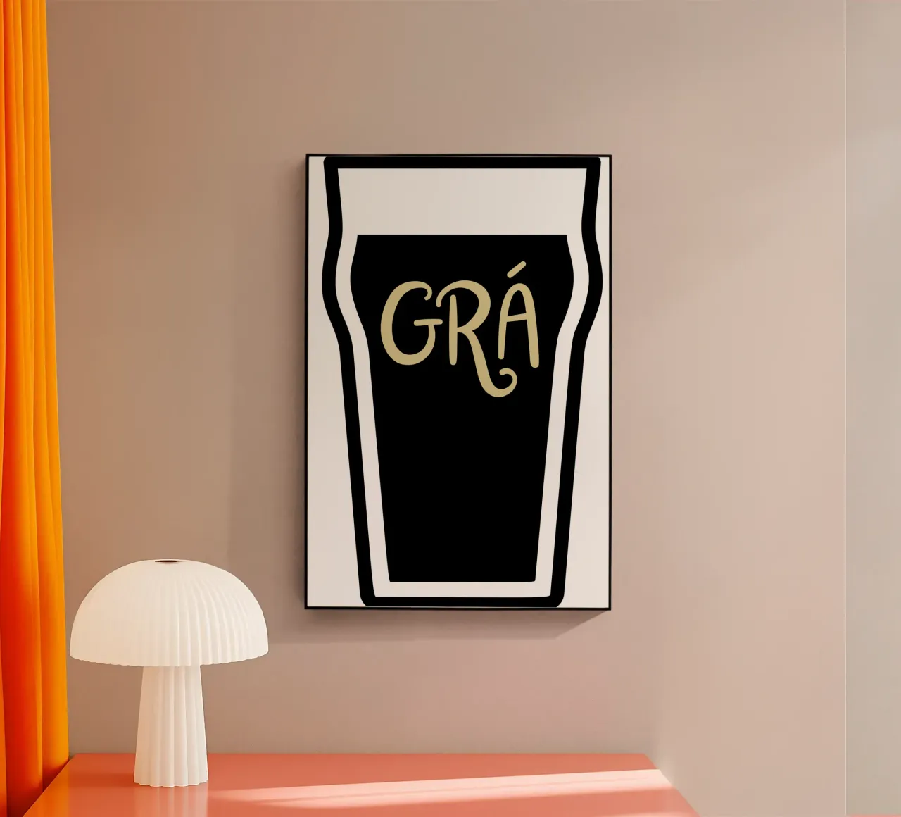 Grá for a Pint - Irish Language Gifts plexiglass da Melty Shirts