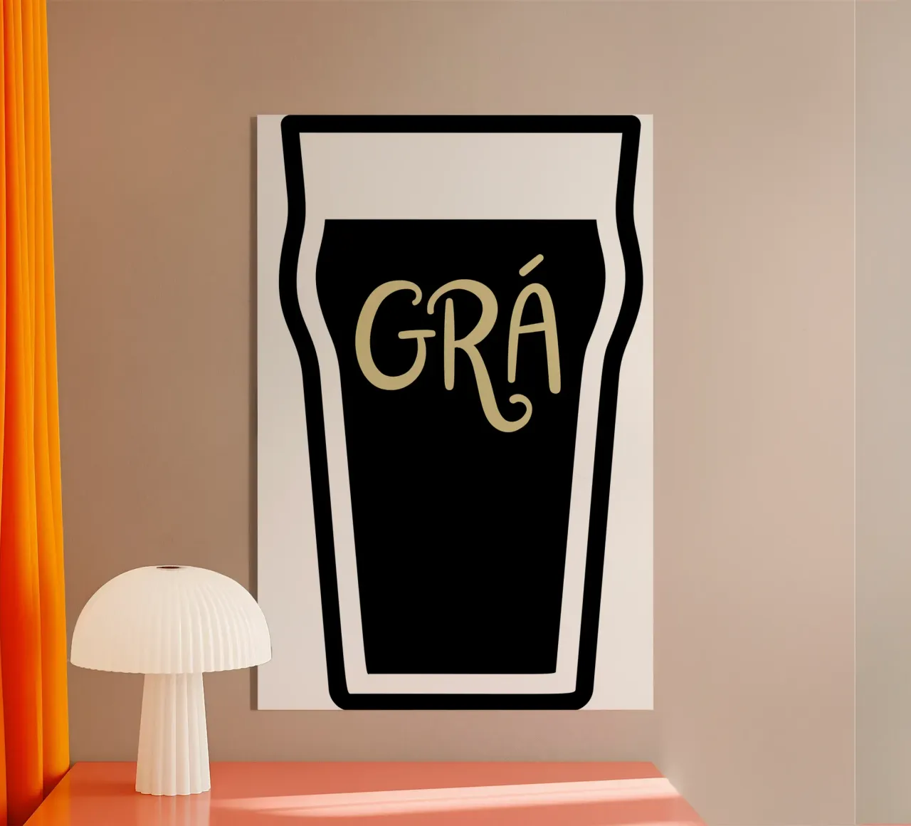 Grá for a Pint - Irish Language Gifts plexiglass da Melty Shirts