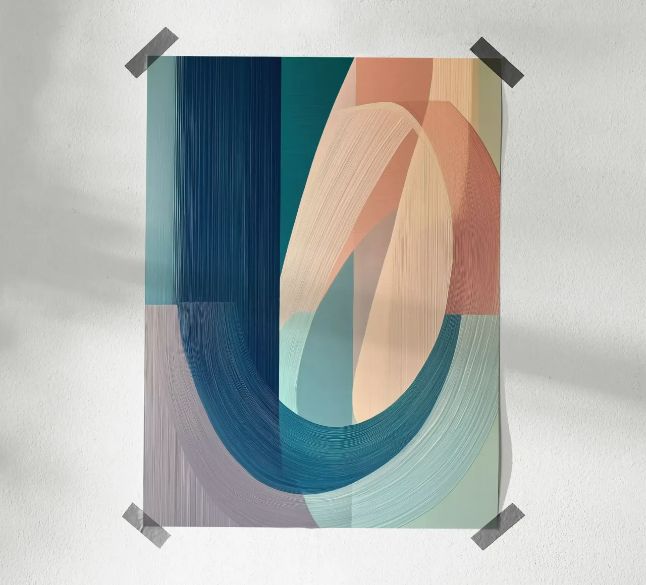 Forme astratte poster con telaio in alluminio da Imagine