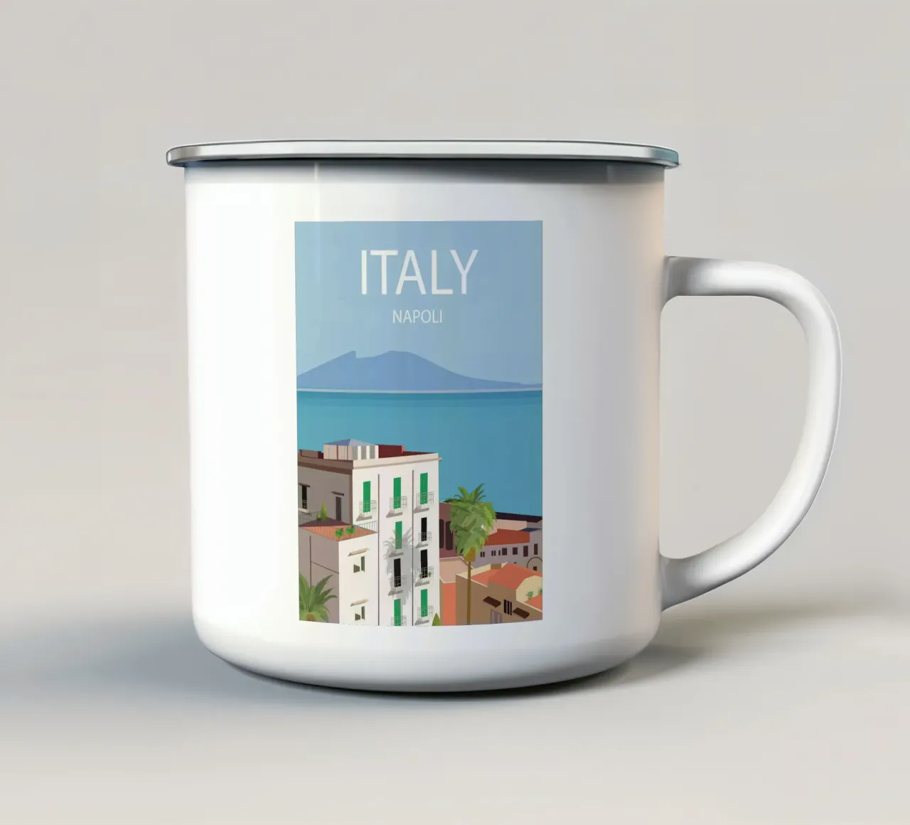 Napoli tazza in smalto da Wendy Wharton