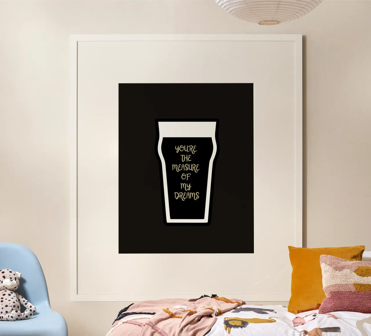 You're the measure of my Dreams - Irish song lyrics poster con marco de madera de Melty Shirts