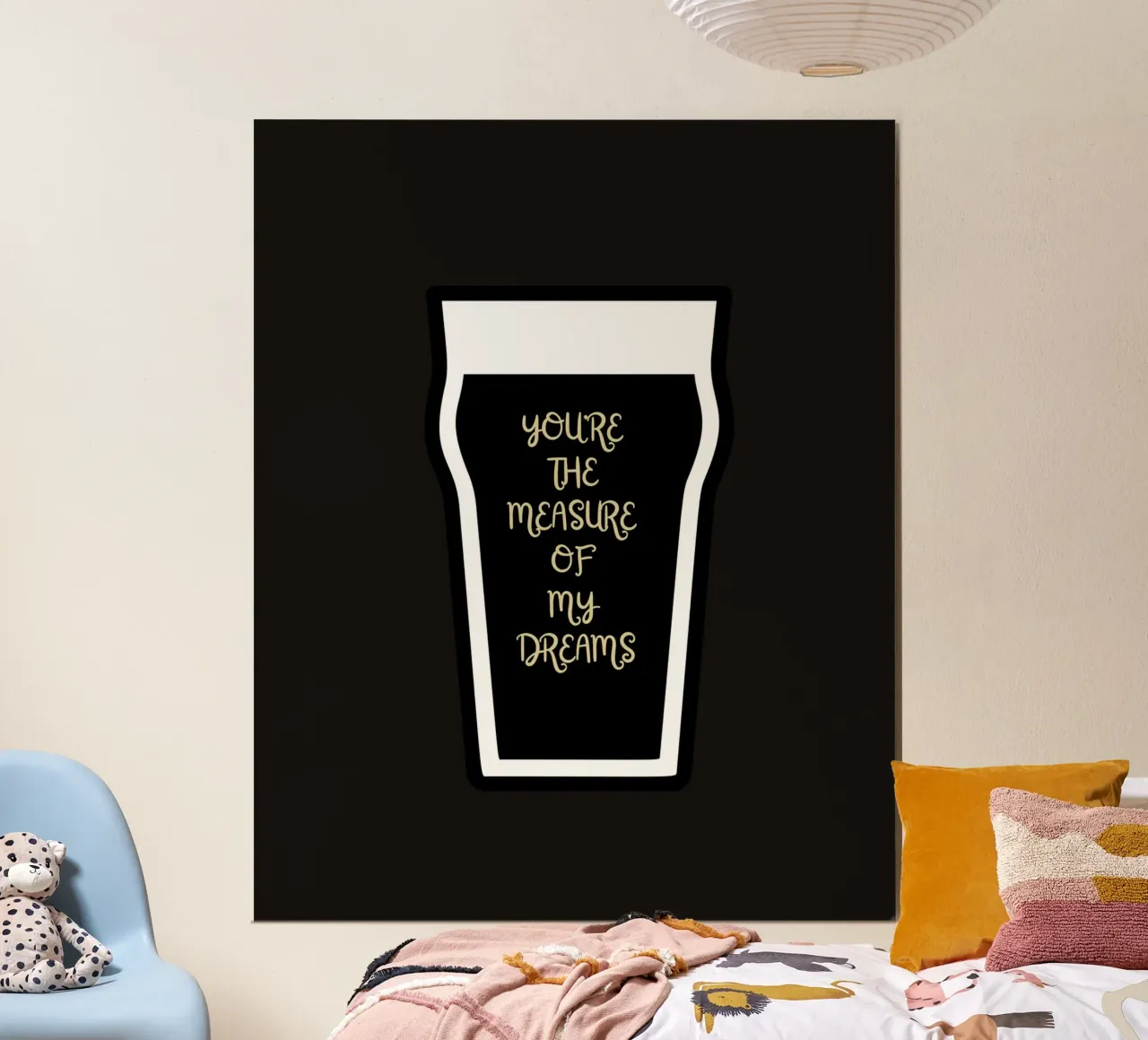 You're the measure of my Dreams - Irish song lyrics poster con marco de madera de Melty Shirts