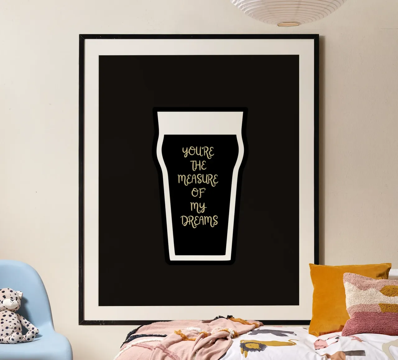 You're the measure of my Dreams - Irish song lyrics poster con marco de madera de Melty Shirts