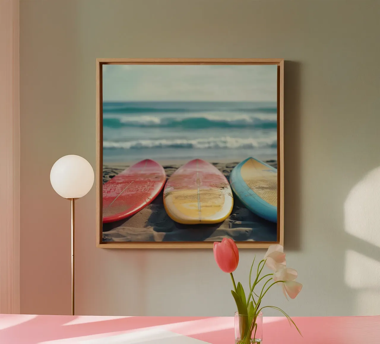 Eindeloze tropische zomer canvas met Baklijst van StillVibe Home