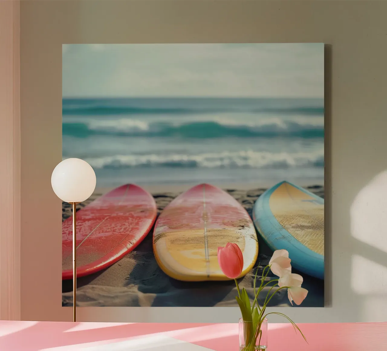 Eindeloze tropische zomer canvas met Baklijst van StillVibe Home