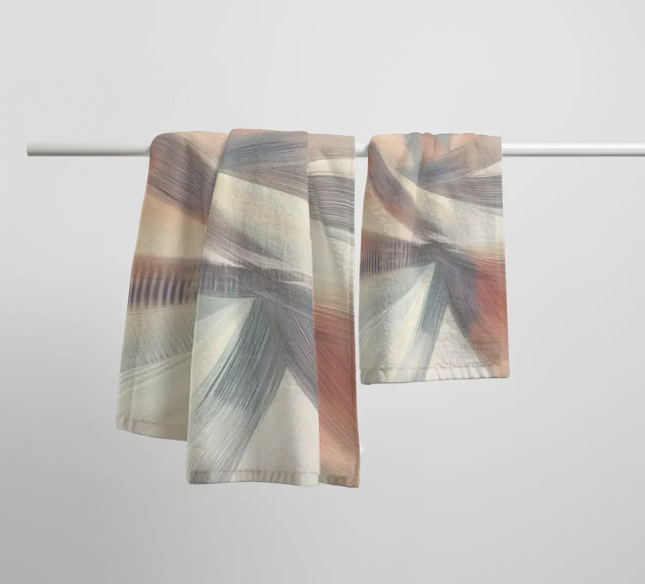 Forme astratte in colori tenui asciugamano da bagno da Imagine