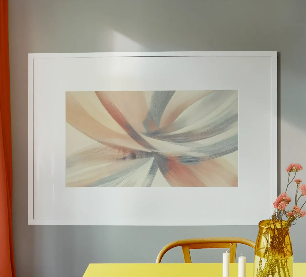 Forme astratte in colori tenui carta hahnemühle da Imagine