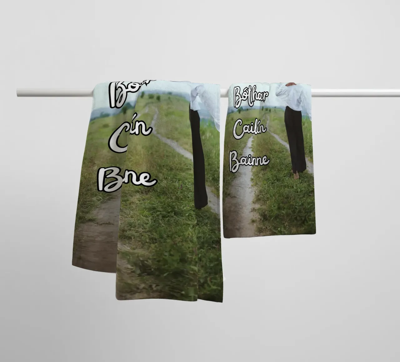 Ciúnas bóthar cailín bainne - Irish Language art asciugamano da bagno da Melty Shirts