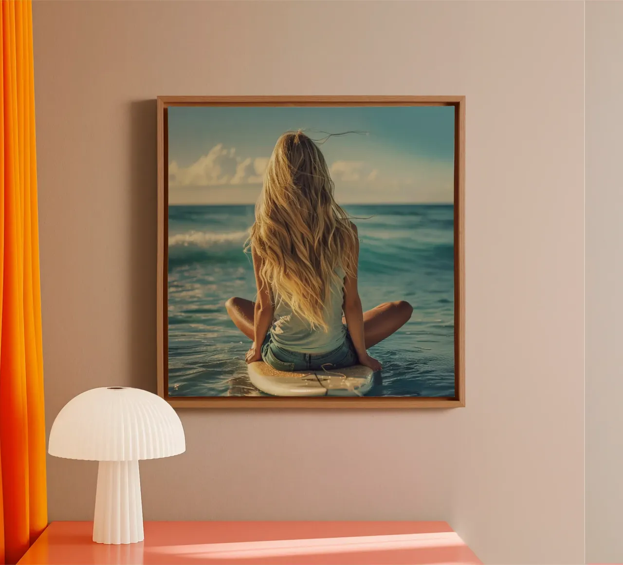 Endless Tropical Summer canvas with Floater frame by StillVibe Home