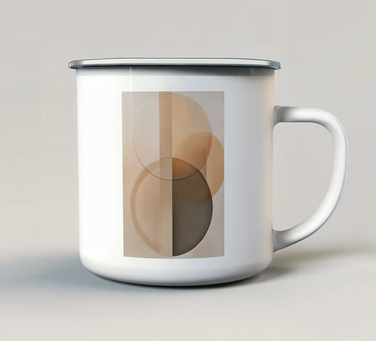 Forme astratte nei colori della sabbia tazza in smalto da Imagine