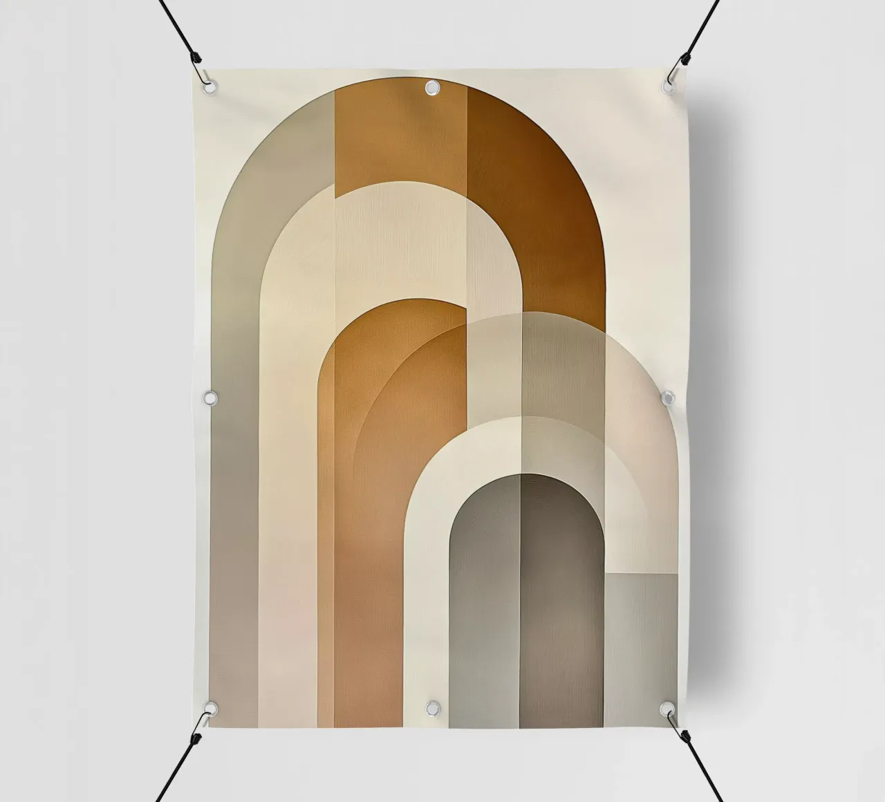 Forme astratte nei colori della sabbia telo in pvc da Imagine