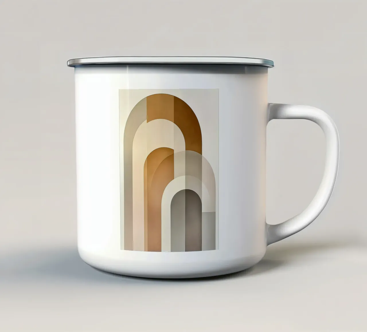 Forme astratte nei colori della sabbia tazza in smalto da Imagine