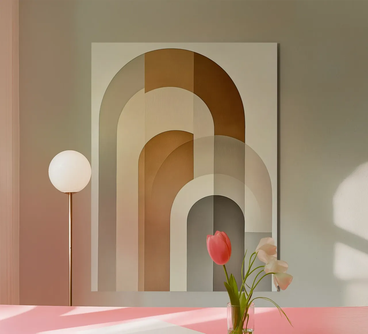 Forme astratte nei colori della sabbia alluminio dibond da Imagine