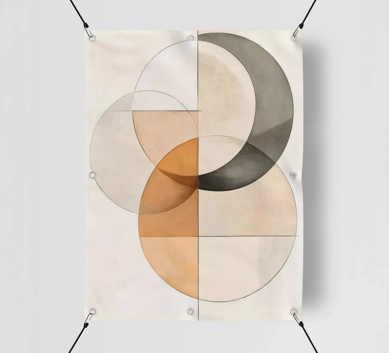 Forme astratte nei colori della sabbia telo in pvc da Imagine