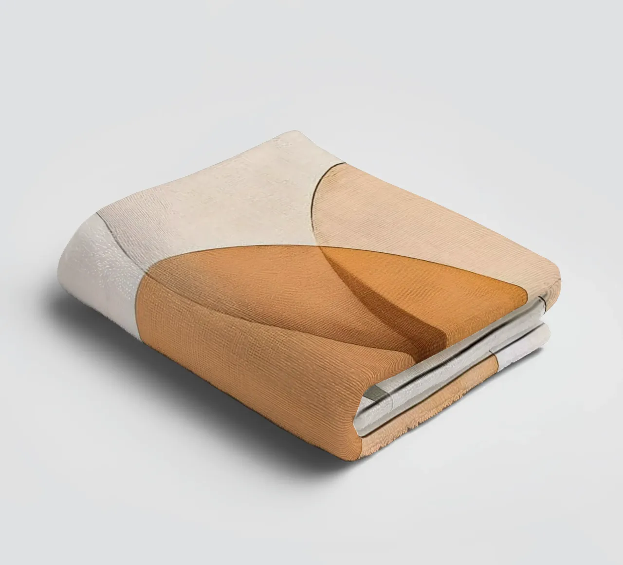 Abstract shapes in sand colors towel by Imagine