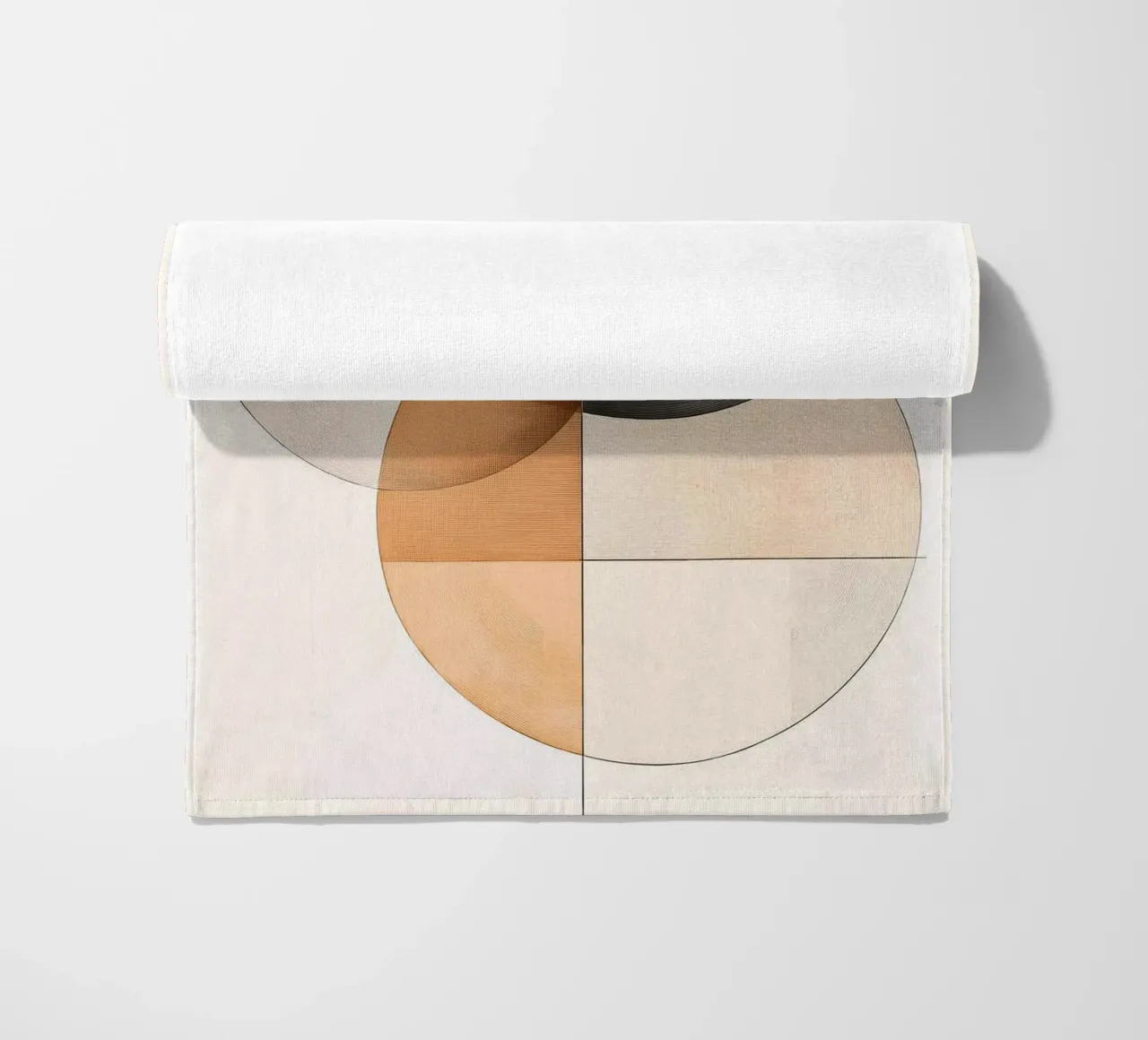 Formes abstraites dans les couleurs du sable serviette de plage de Imagine