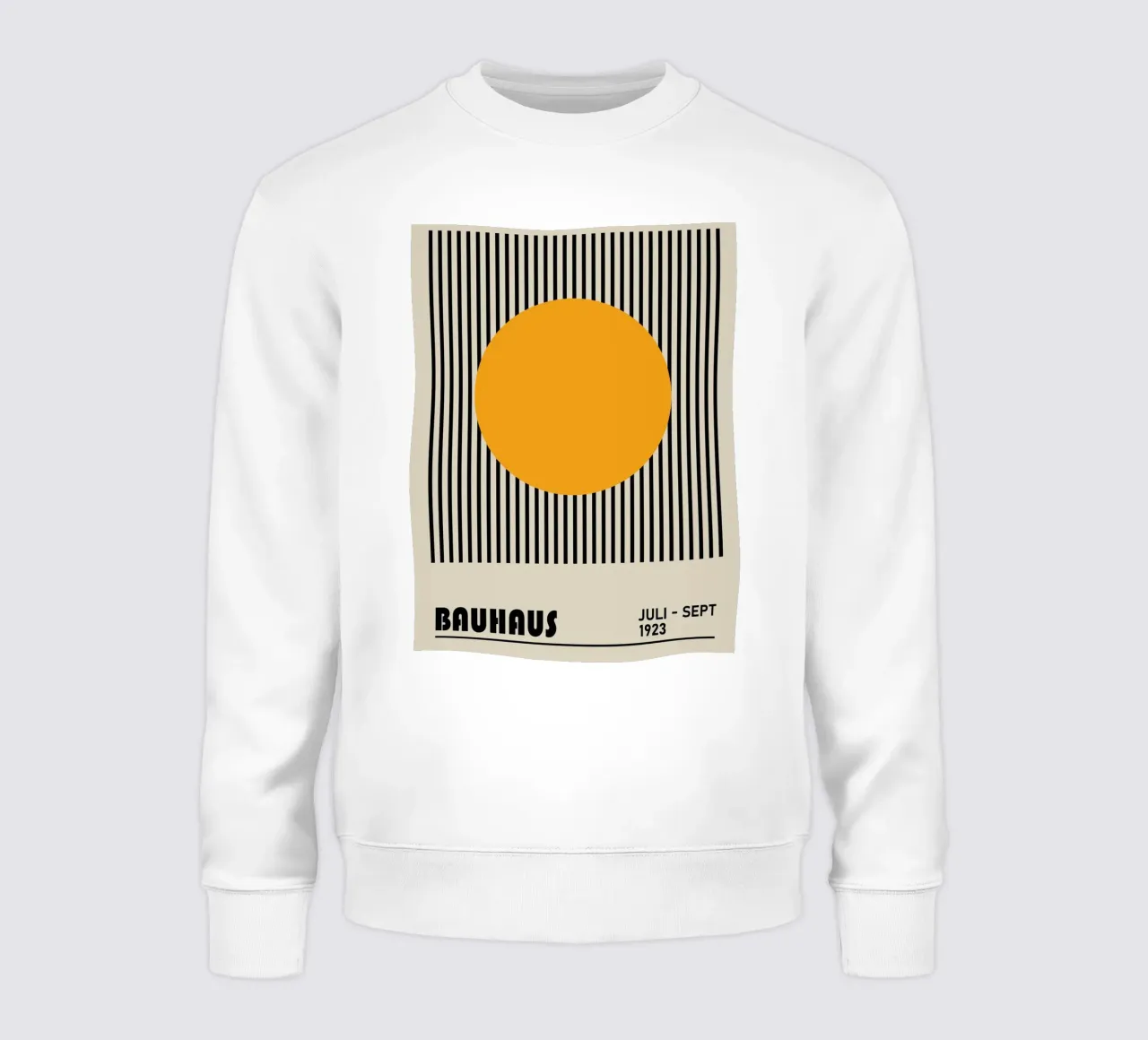 Bauhaus 1923 | Minimal Stripe Circle Poster felpa da Studio Vibe