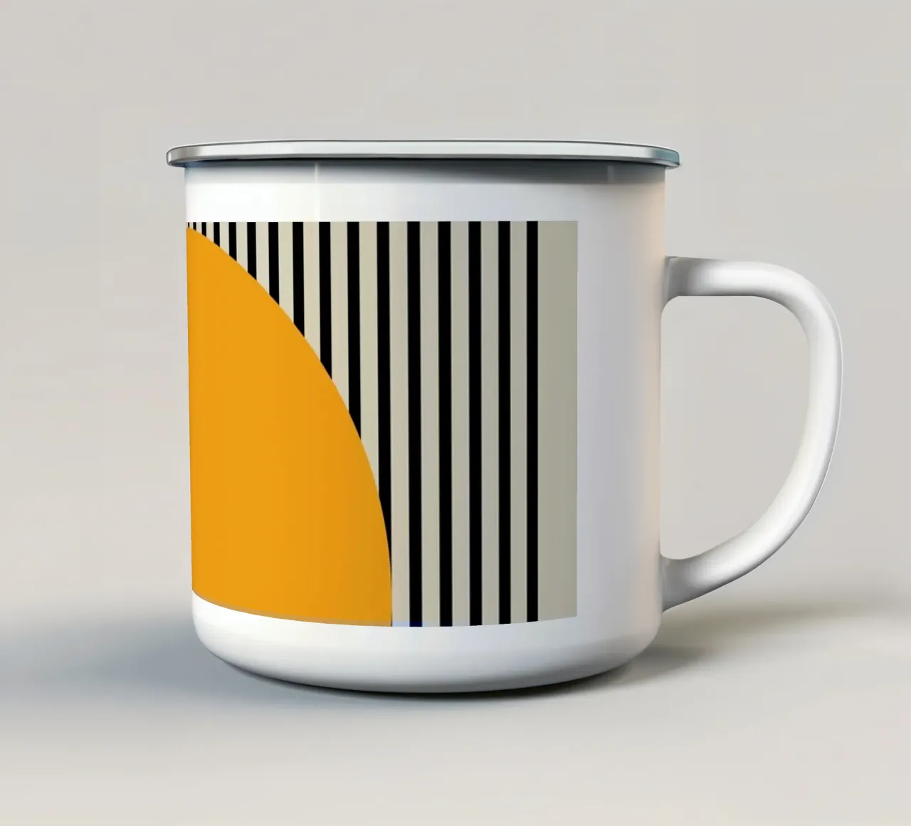 Bauhaus 1923 | Minimal Stripe Circle Poster tazza in smalto da Studio Vibe