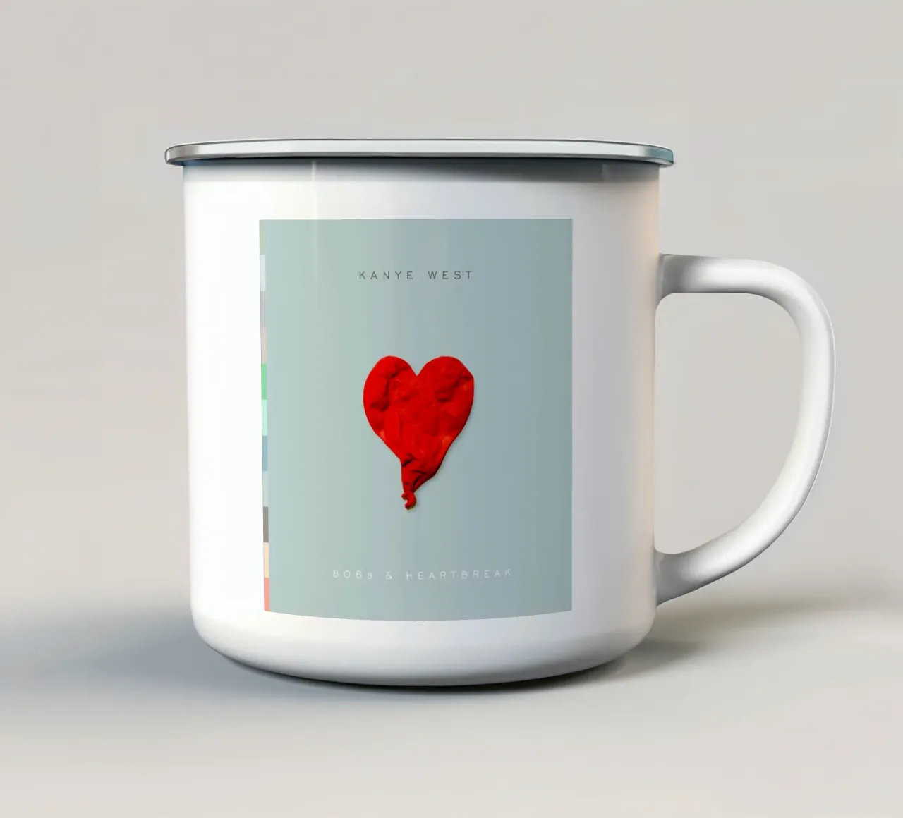 808s e cuori infranti tazza in smalto da martina