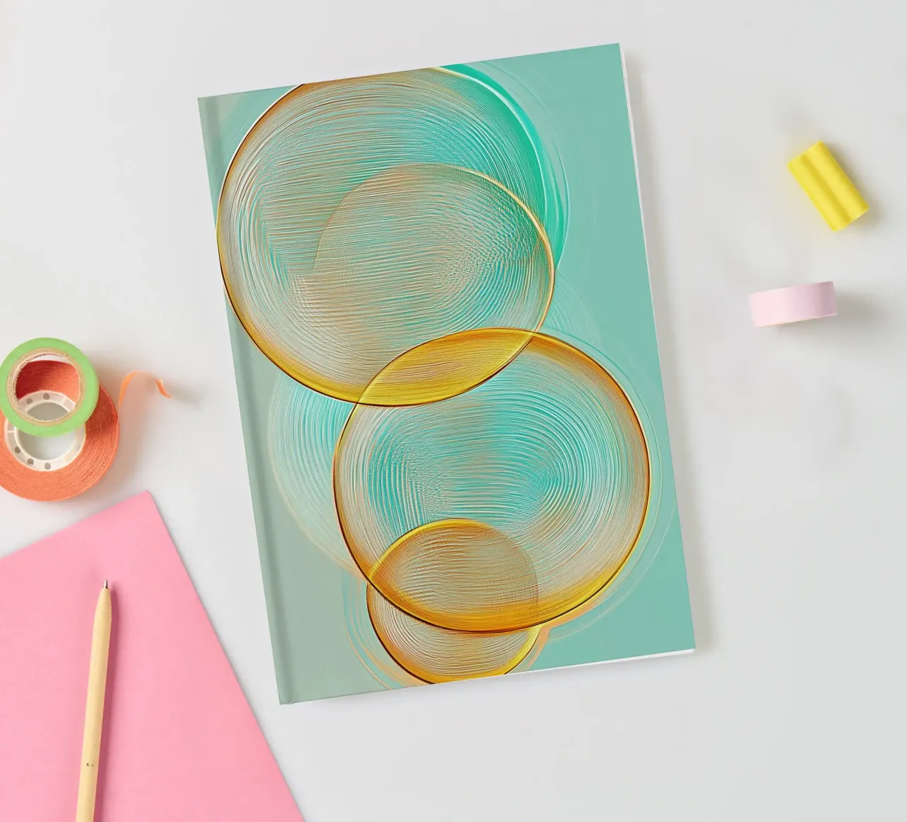 Abstract circles notebook by Imagine