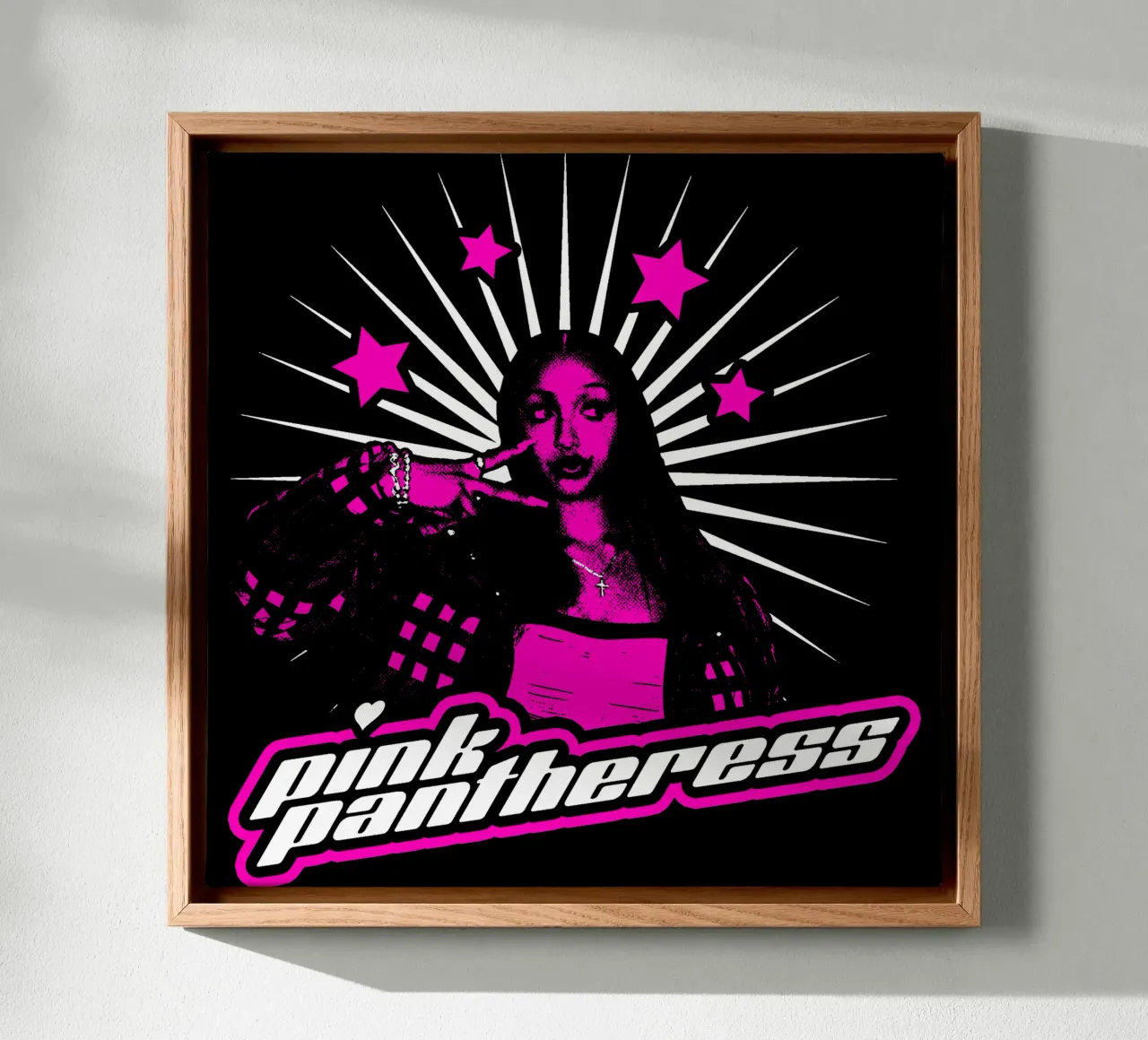 Maglietta classica Pink Pantheress - Break it Off tela con Cornice a cassetta da mannys_artt