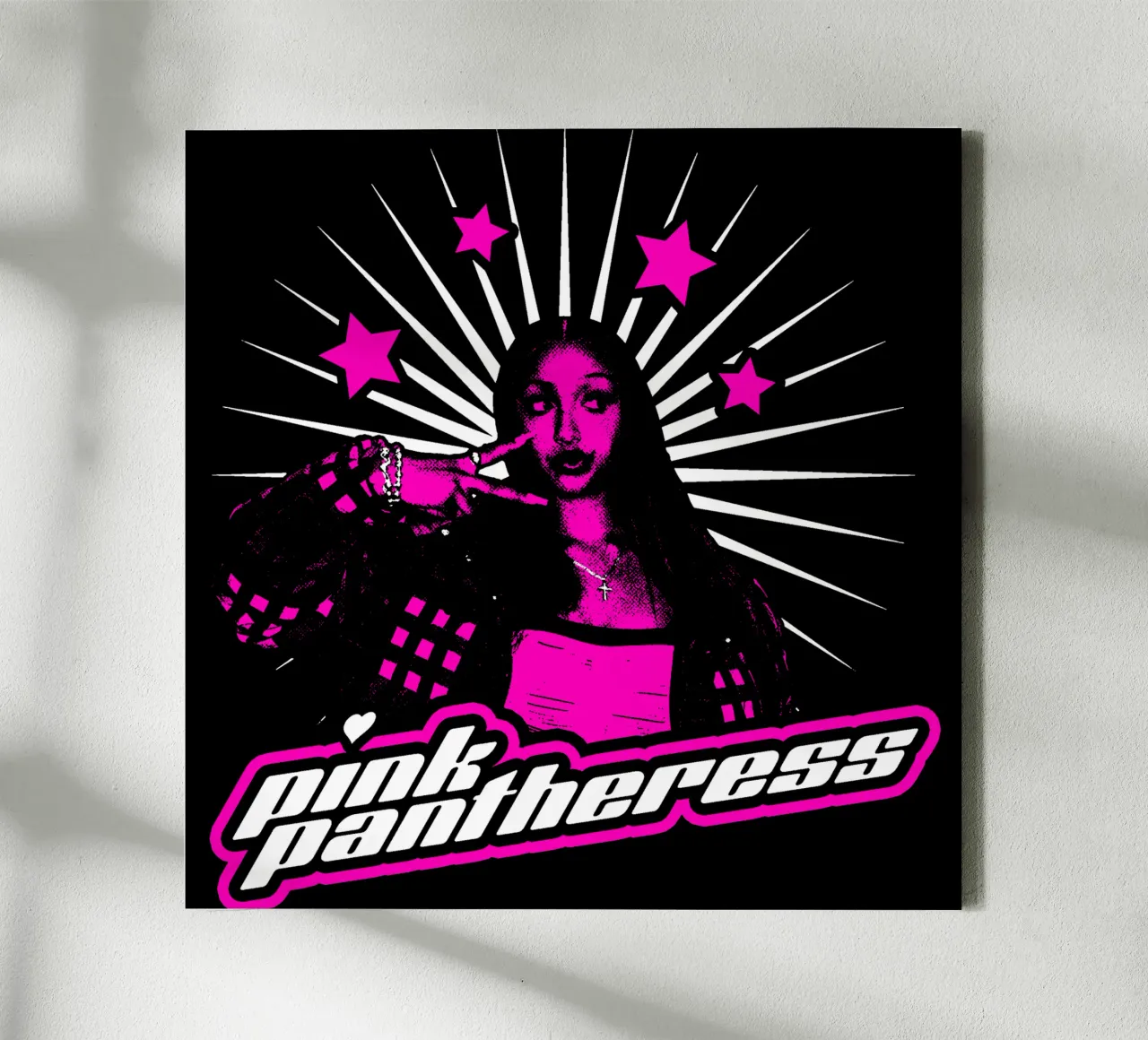 Maglietta classica Pink Pantheress - Break it Off tela con Cornice a cassetta da mannys_artt