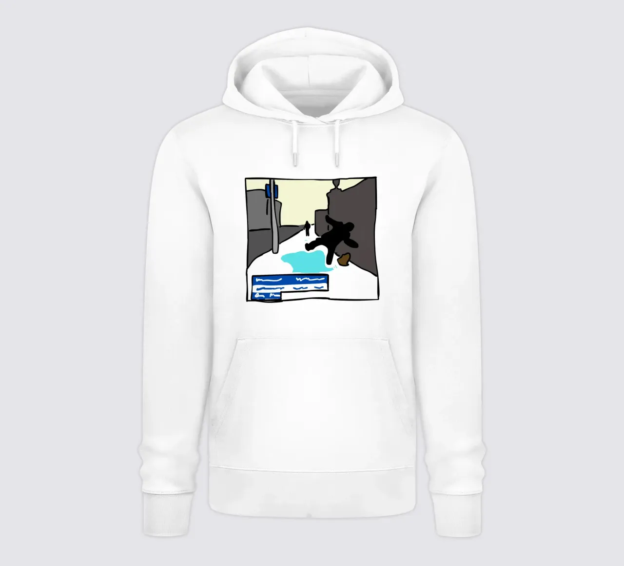 WINTER IS COMING - The Lad who slipped on the Ice felpa con cappuccio da Melty Shirts