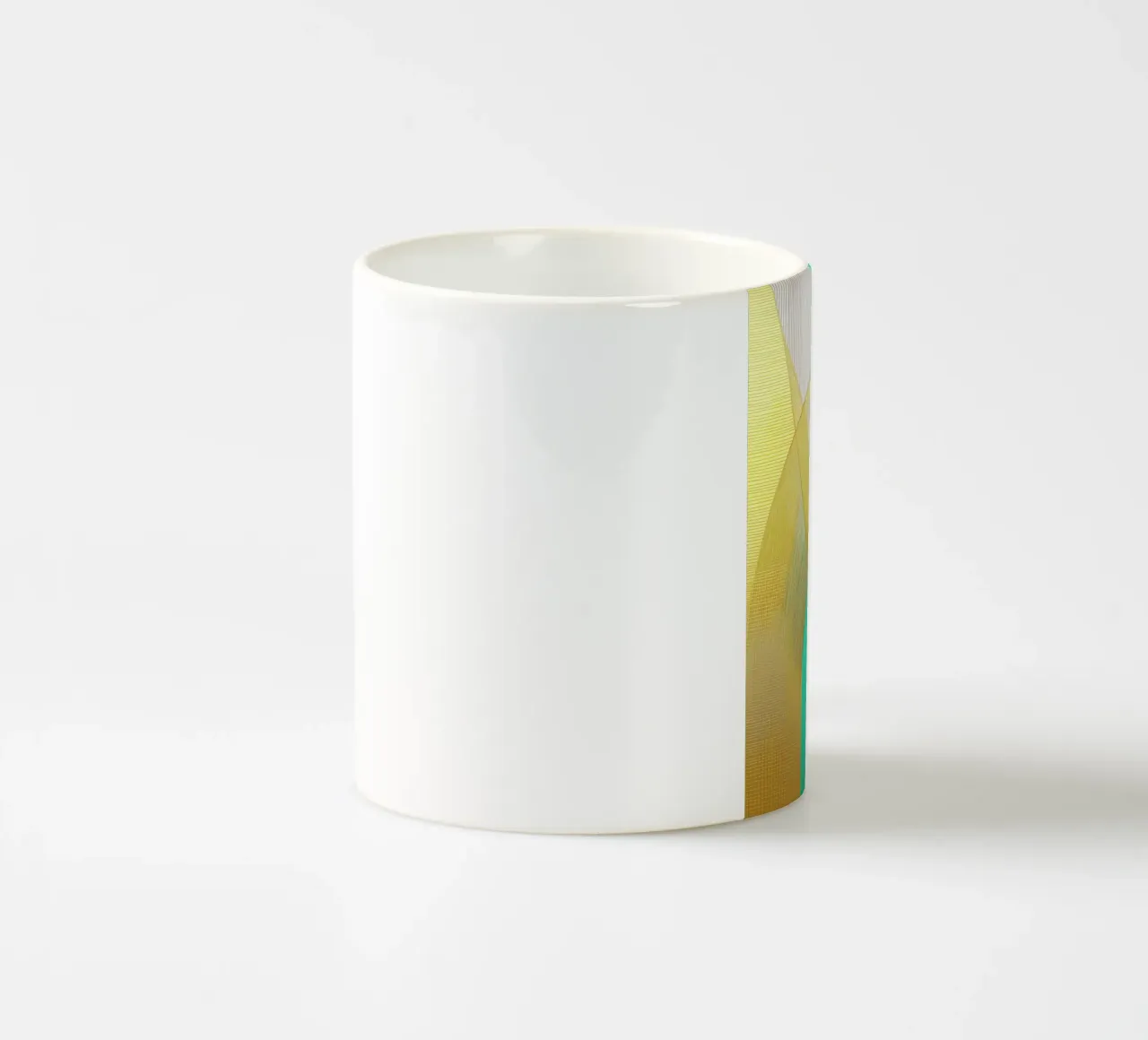 Forme astratte in oro e turchese tazza in ceramica da Imagine