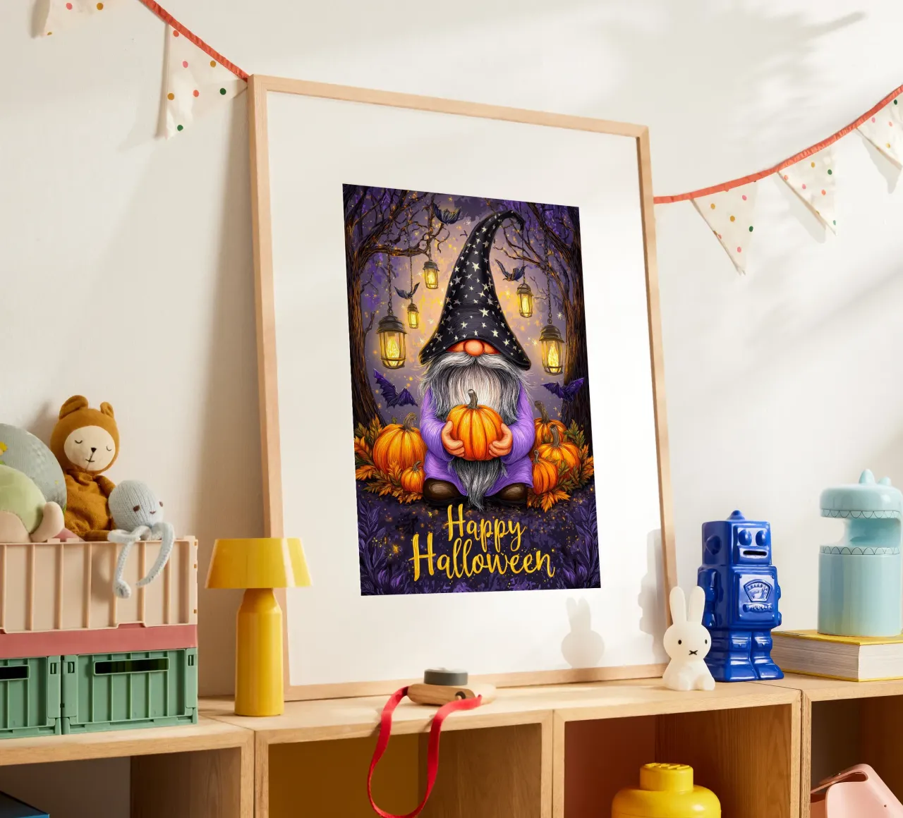 Mago e zucca di Halloween poster da Voxel Visionaries