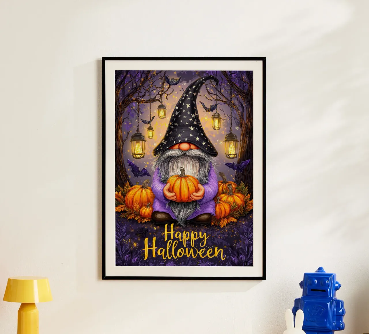 Mago e zucca di Halloween poster da Voxel Visionaries