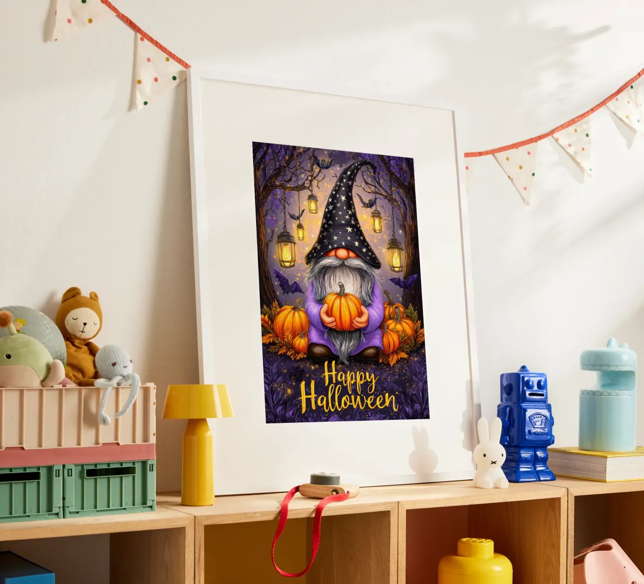 Mago e zucca di Halloween poster da Voxel Visionaries