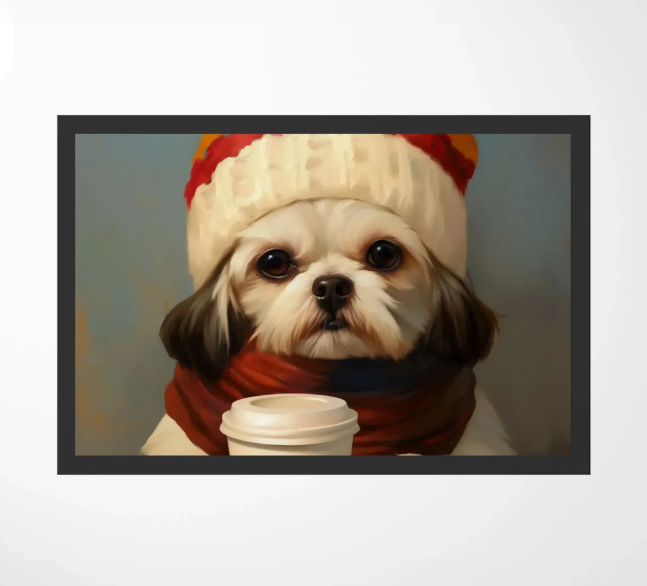 Cane e caffè accogliente zerbino da Voxel Visionaries