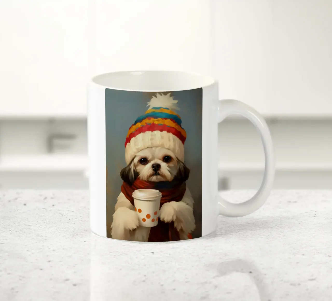 Cane e caffè accogliente tazza in ceramica da Voxel Visionaries