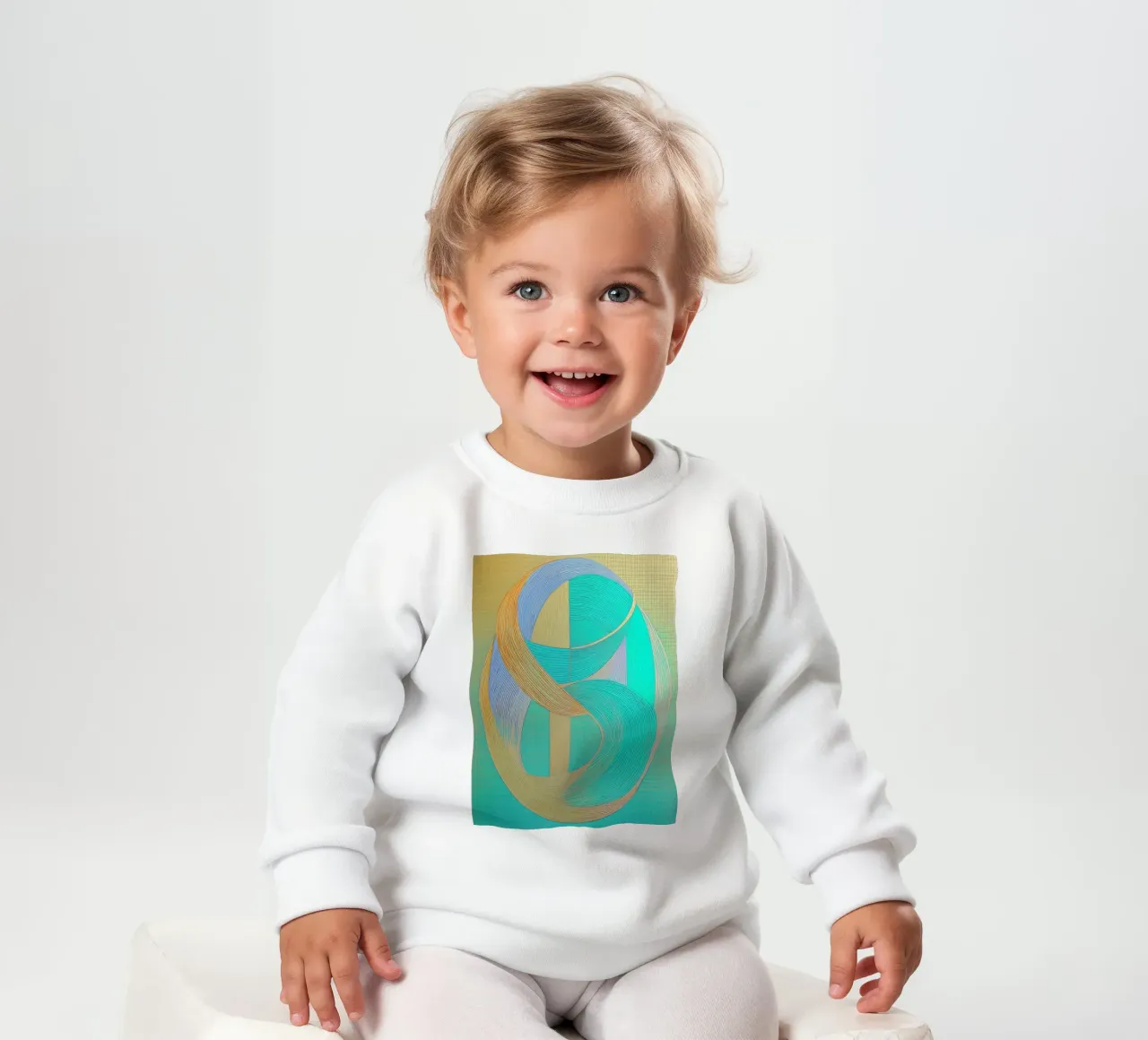 Forme astratte in oro e turchese felpa neonato da Imagine