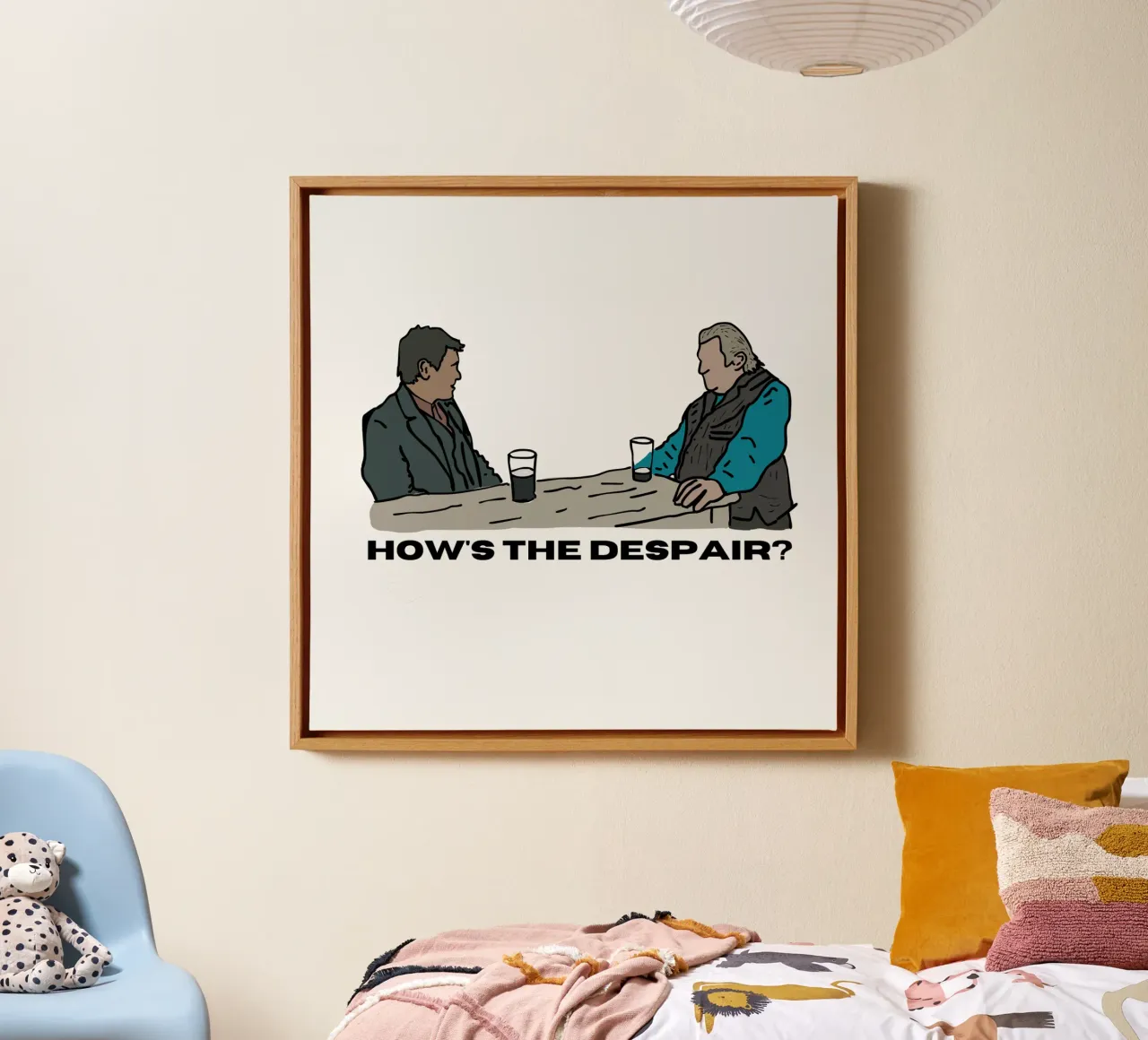 How's the despair? tela con Cornice a cassetta da Melty Shirts