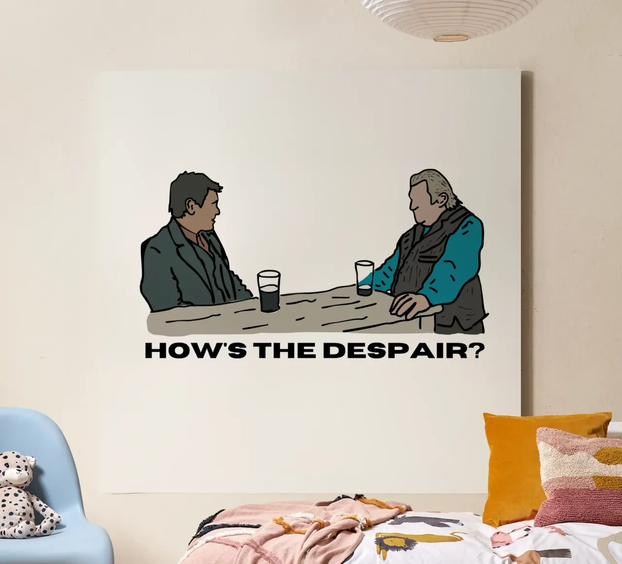 How's the despair? tela con Cornice a cassetta da Melty Shirts