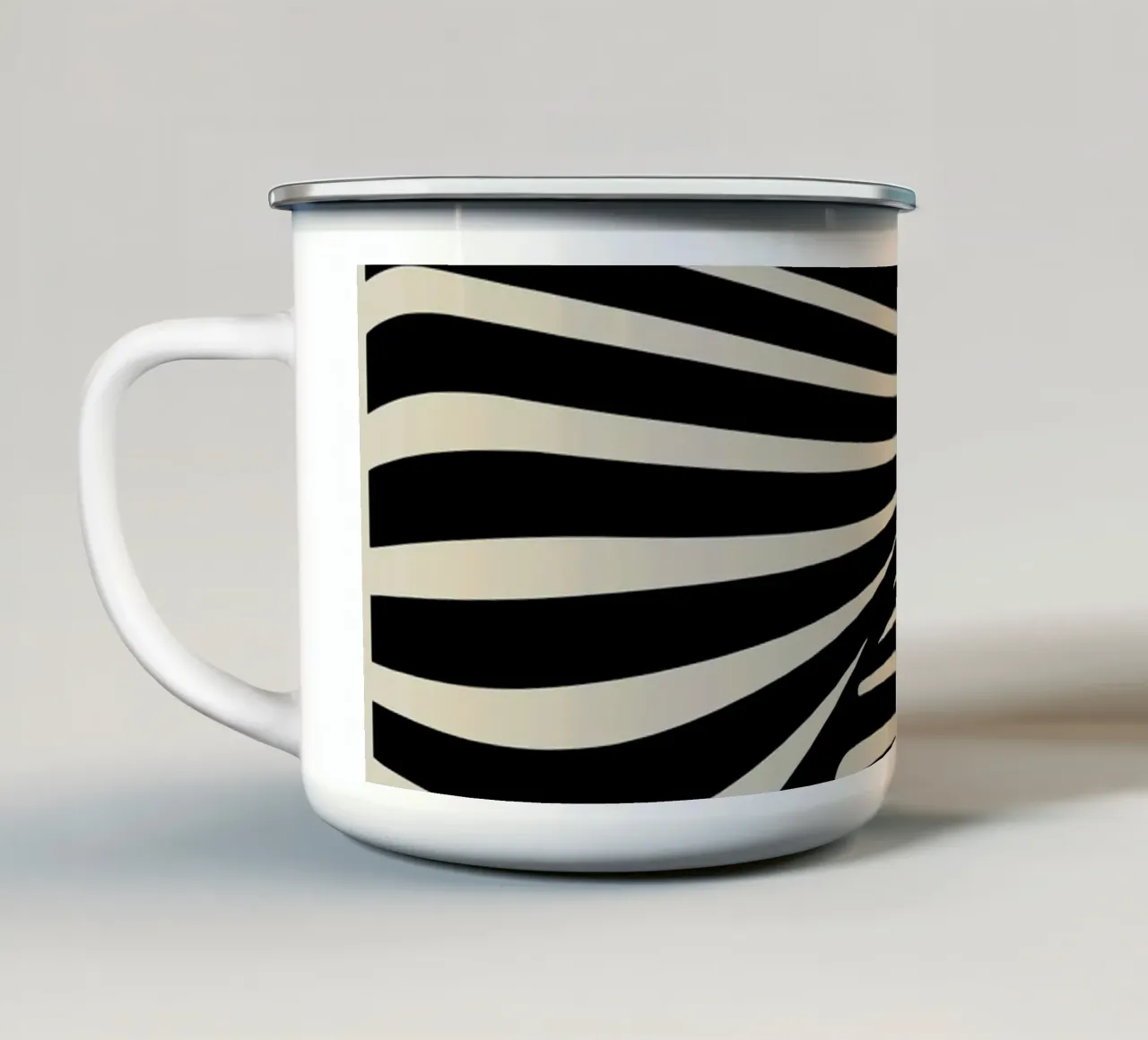 Poster Bauhaus - Modello di linea Op Art 1923 tazza in smalto da Studio Vibe