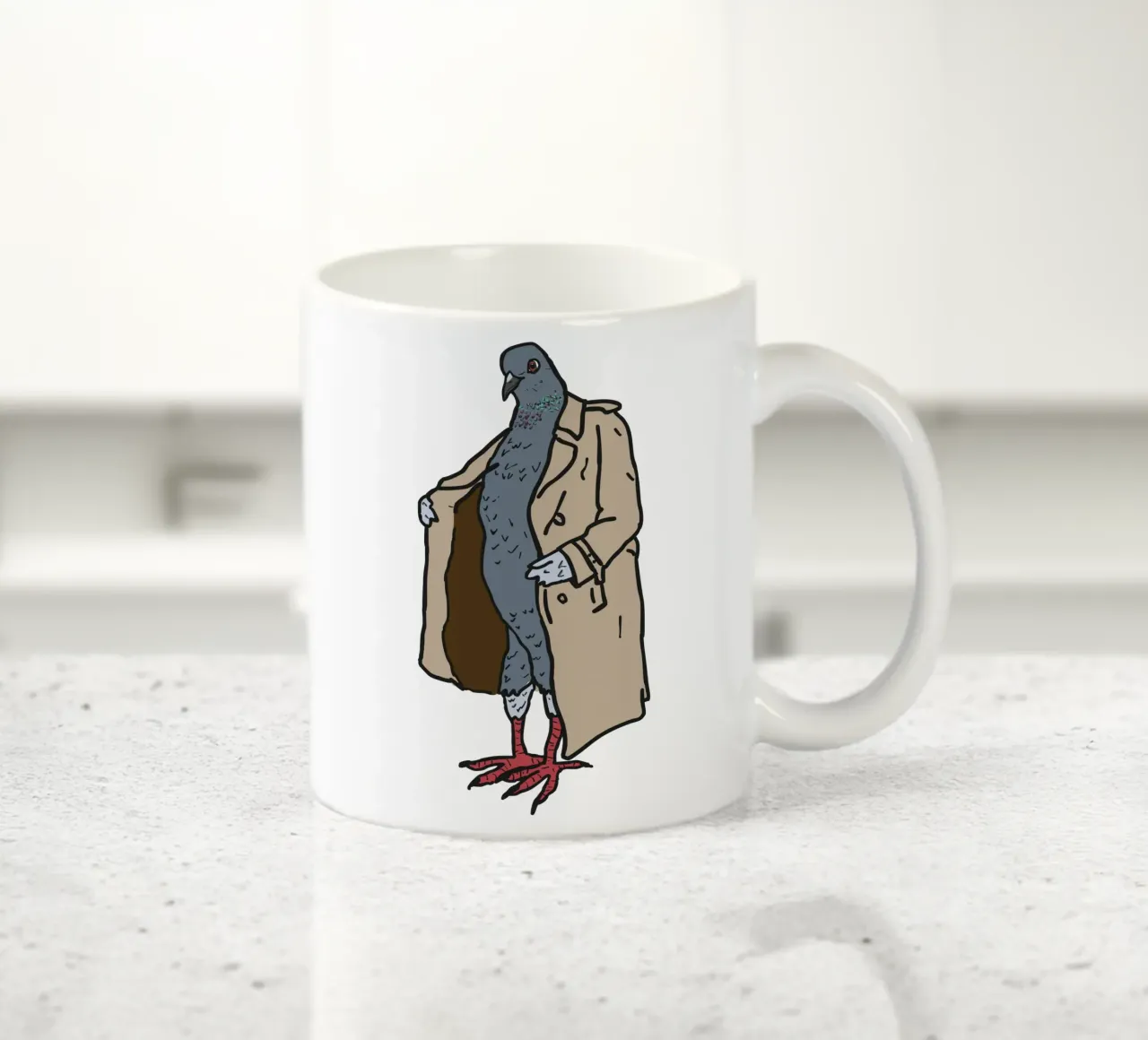 Pigeon Flasher tazza in ceramica da Melty Shirts