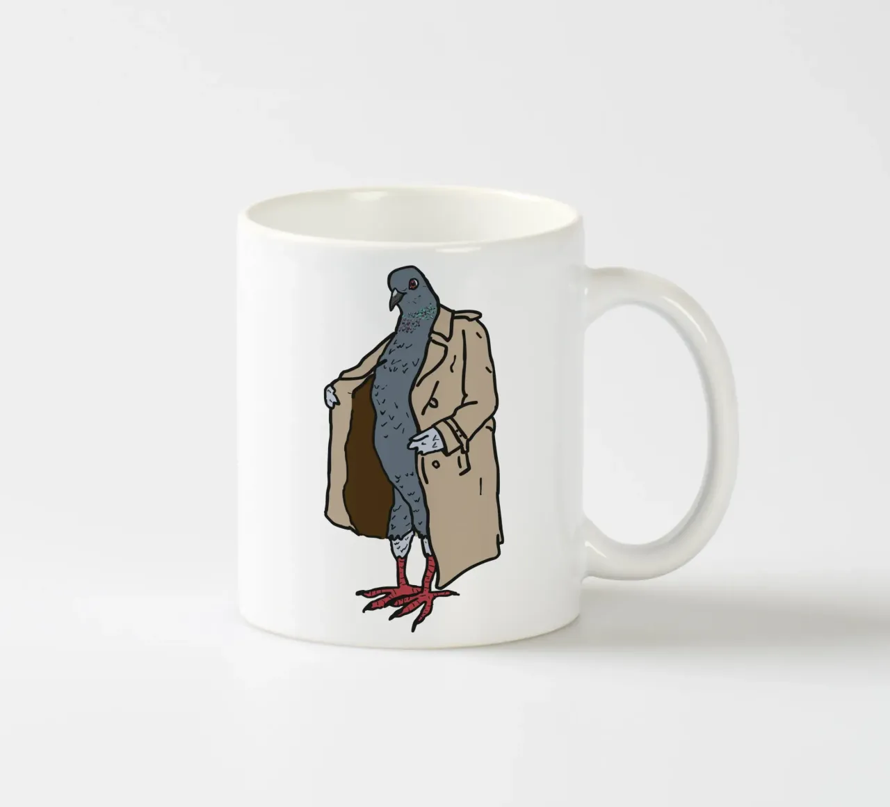 Pigeon Flasher tazza in ceramica da Melty Shirts