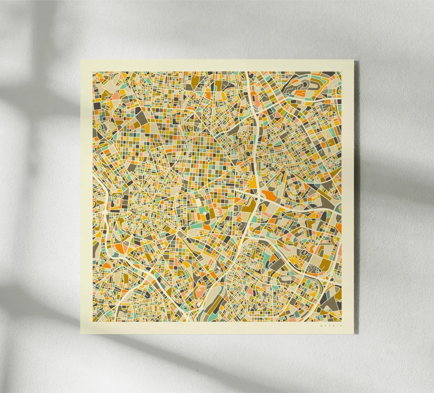 Mappa di Madrid plexiglass da Jazzberry Blue