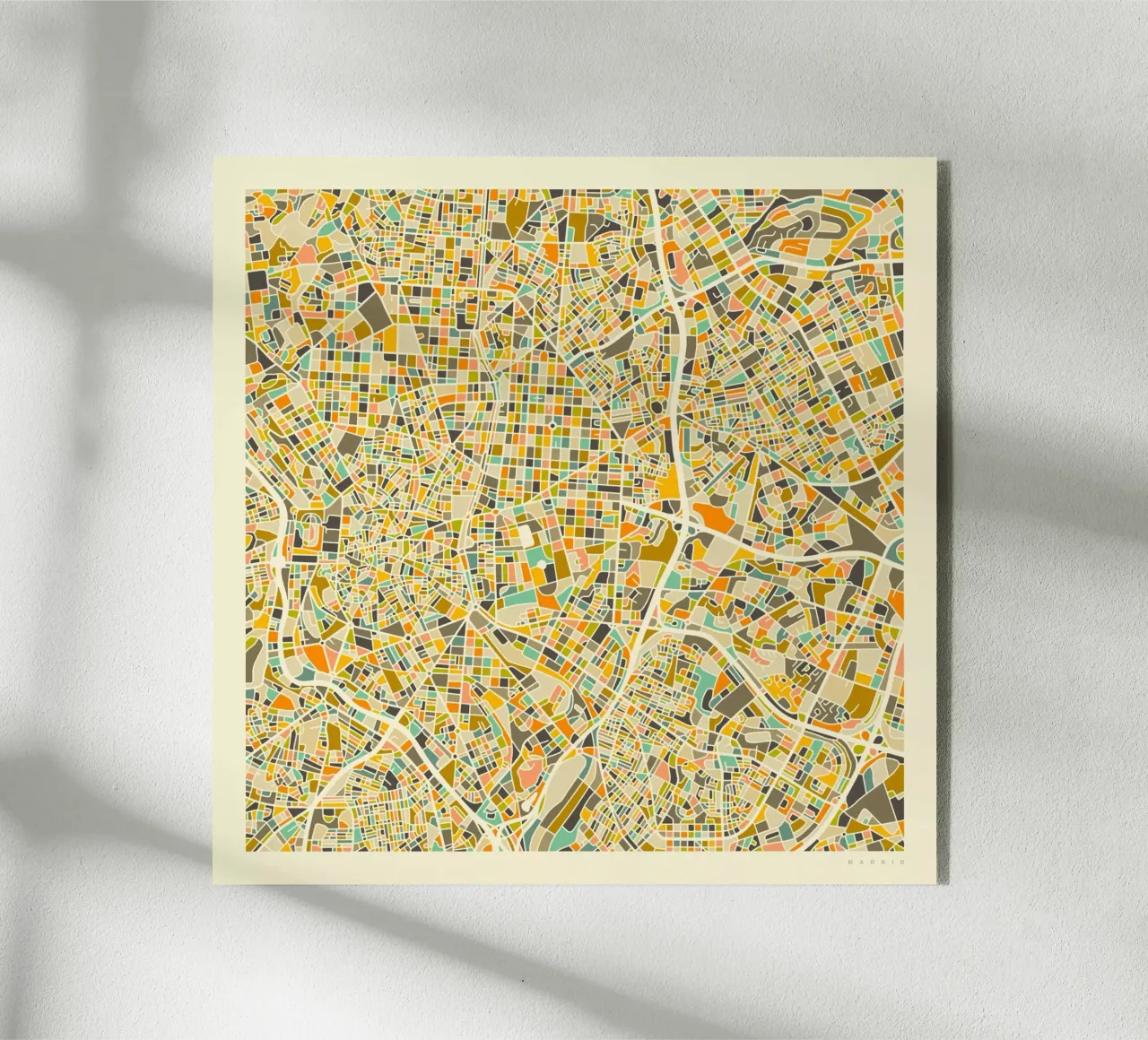 Mappa di Madrid plexiglass da Jazzberry Blue