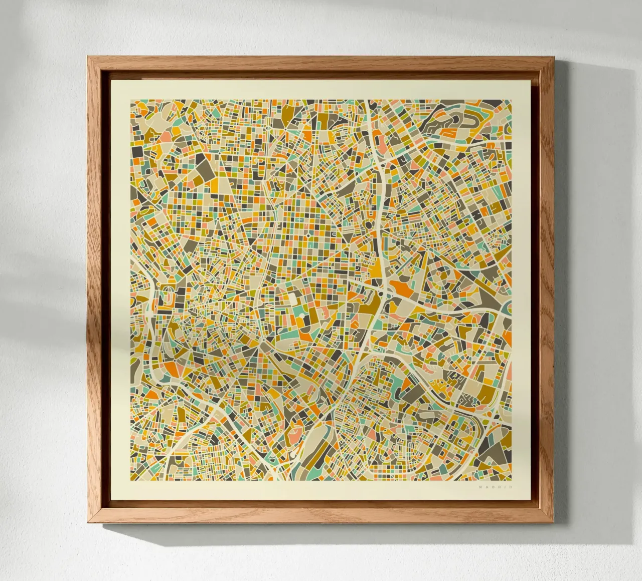 Madrid Map forex plate by Jazzberry Blue