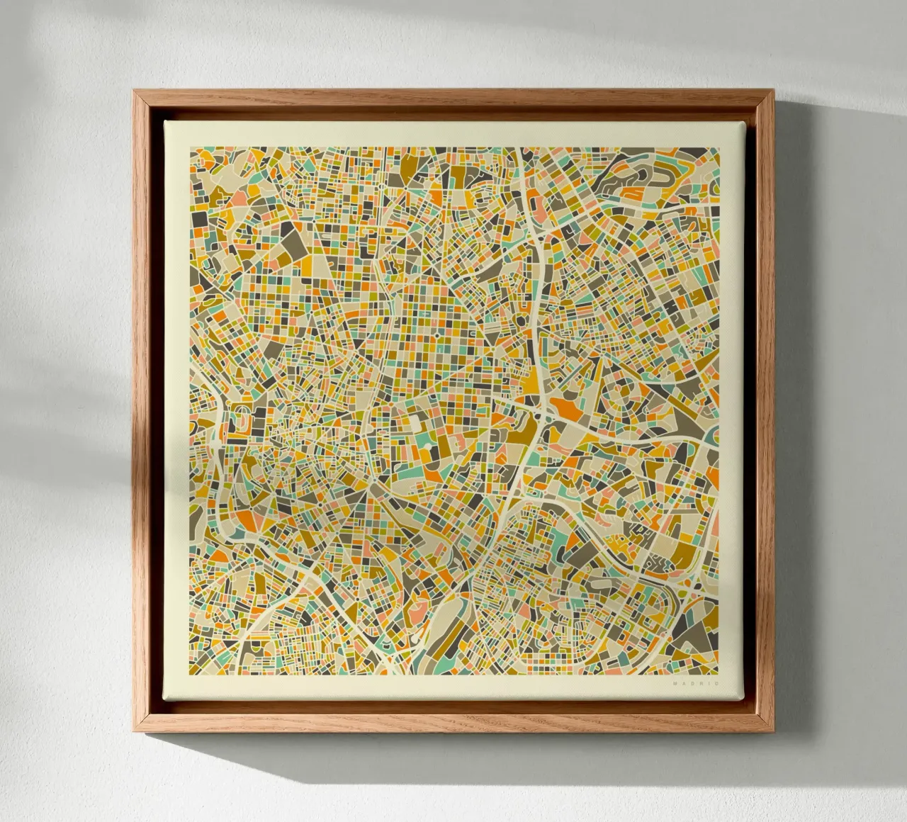 Madrid Map canvas by Jazzberry Blue