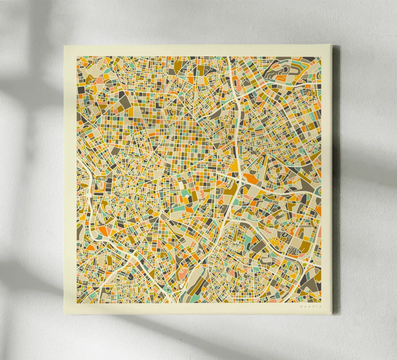 Madrid Map canvas by Jazzberry Blue