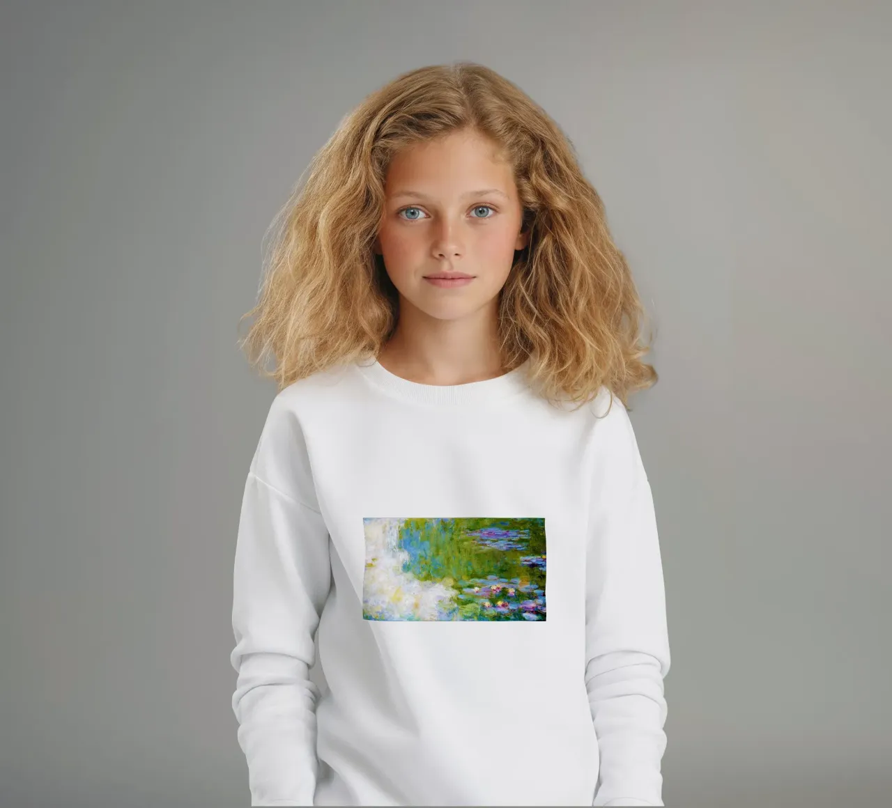 Ninfee (1900 circa) di Claude Monet felpa bambino da Jolie Prints