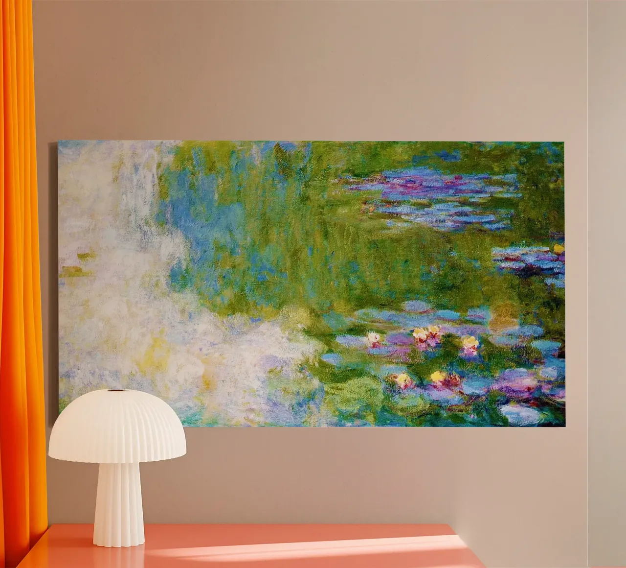 Ninfee (1900 circa) di Claude Monet tela con Cornice a cassetta da Art History