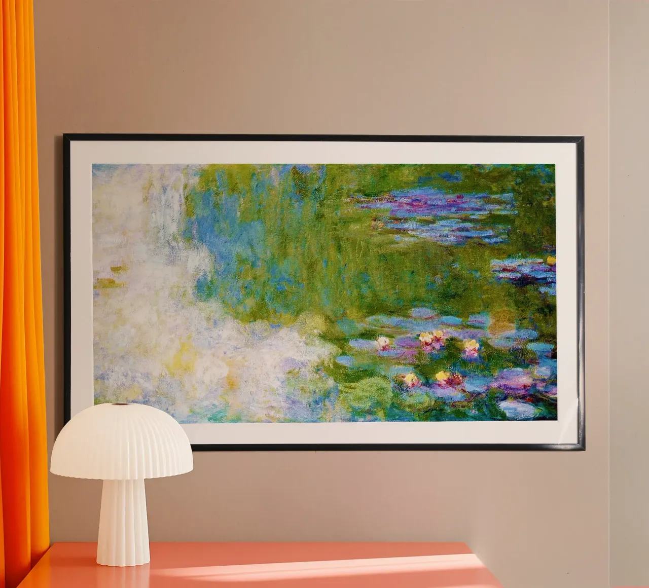 Ninfee (1900 circa) di Claude Monet poster con telaio in plastica da Art History