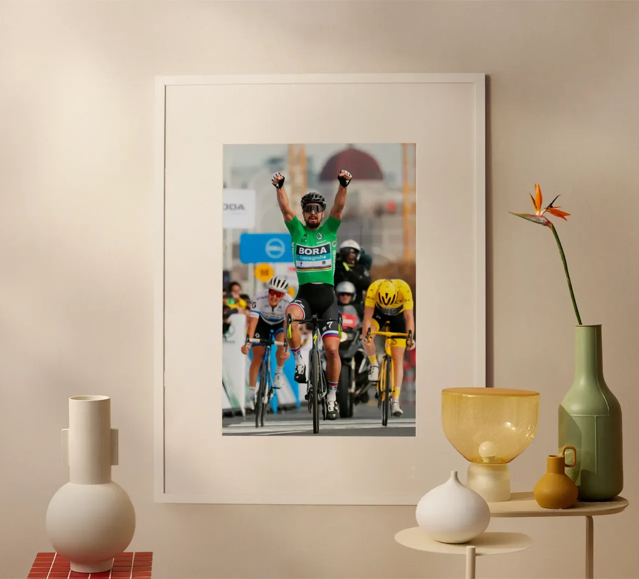 festeggiamenti dopo aver tagliato il traguardo poster da addelia shope