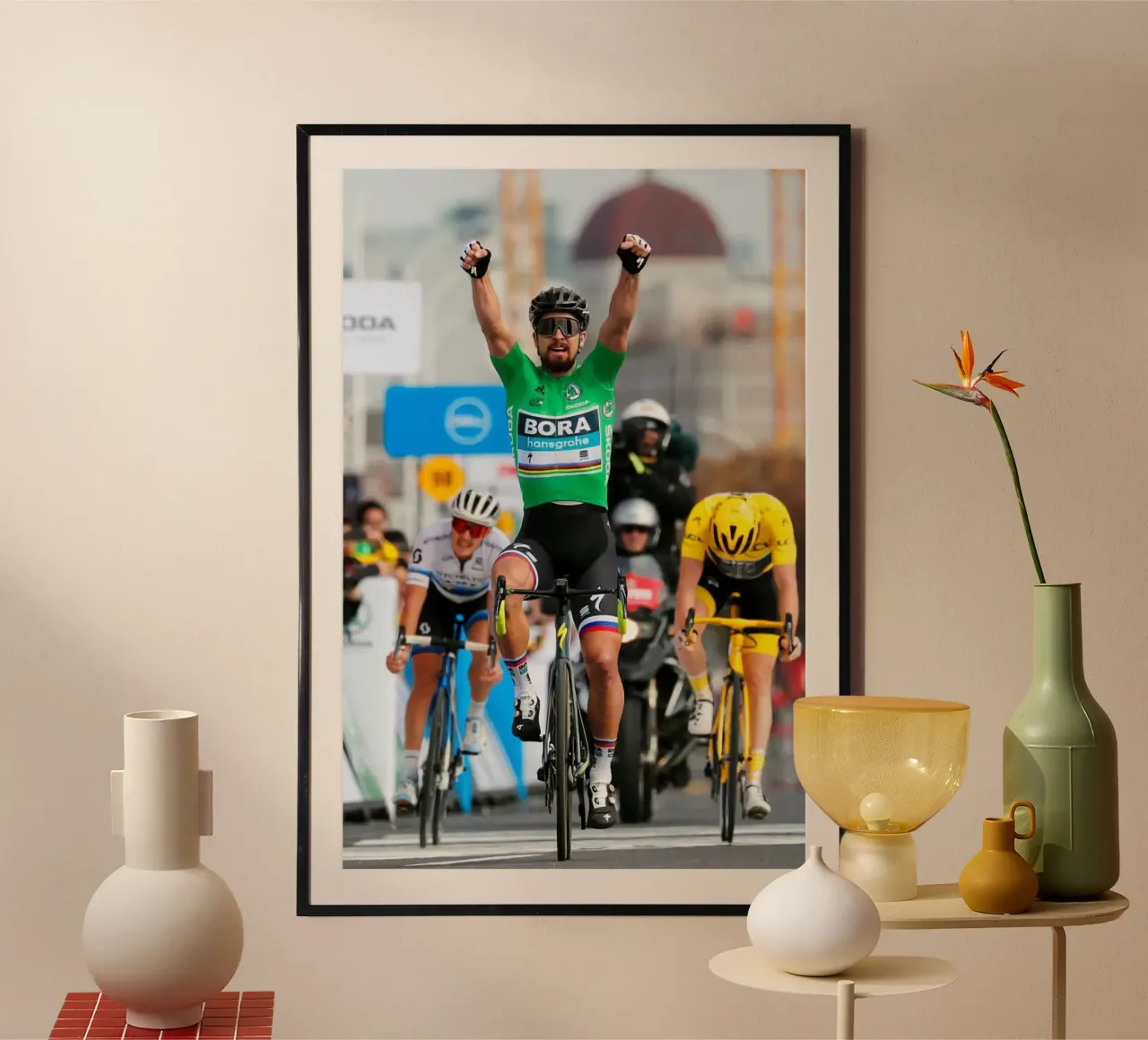 festeggiamenti dopo aver tagliato il traguardo poster da addelia shope